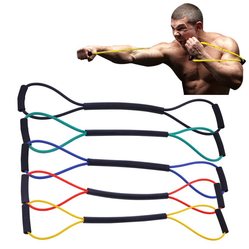 Resistance Bands Set With Handles - New 8-shaped Tension Rope Rubber Resistance