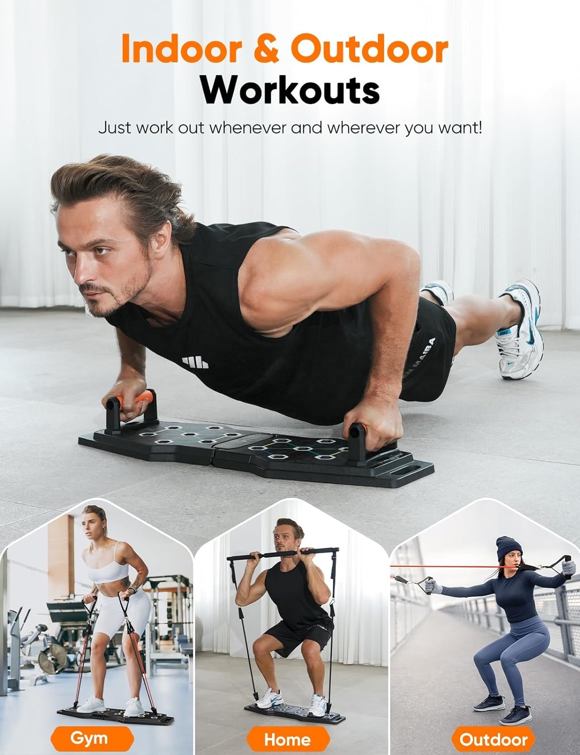 Multifunctional Gym Foldable F - Push Up Board Foldable Multi Function recension och pris